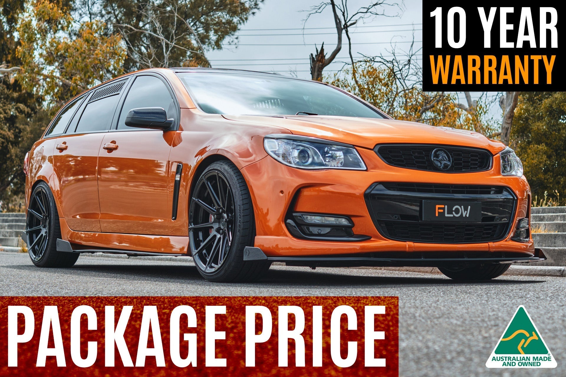 Flow Designs VF Commodore S2 Wagon Full Lip Splitter Set - iilumolab