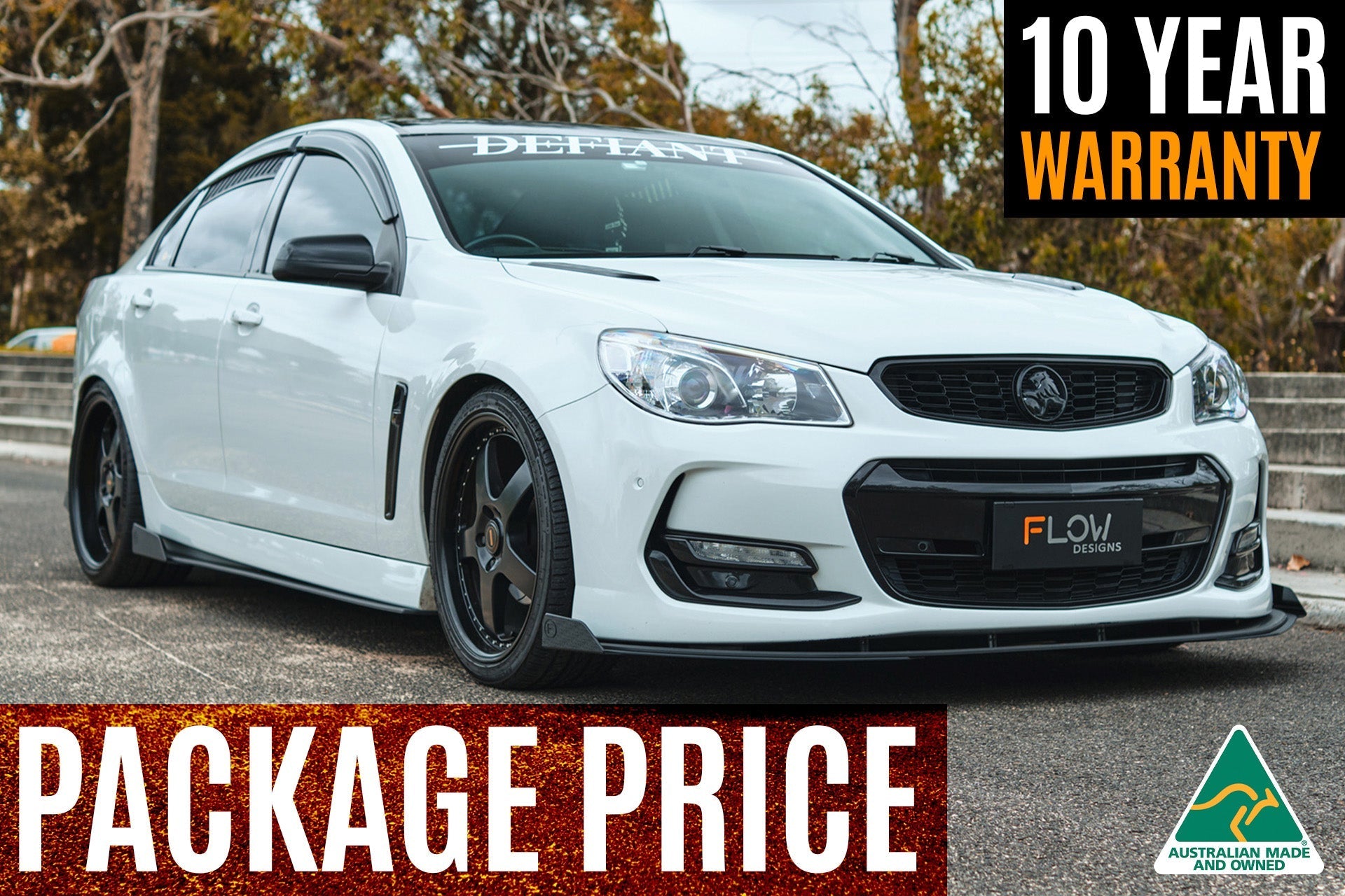 Flow Designs VF Commodore S2 Sedan Full Lip Splitter Set - iilumolab