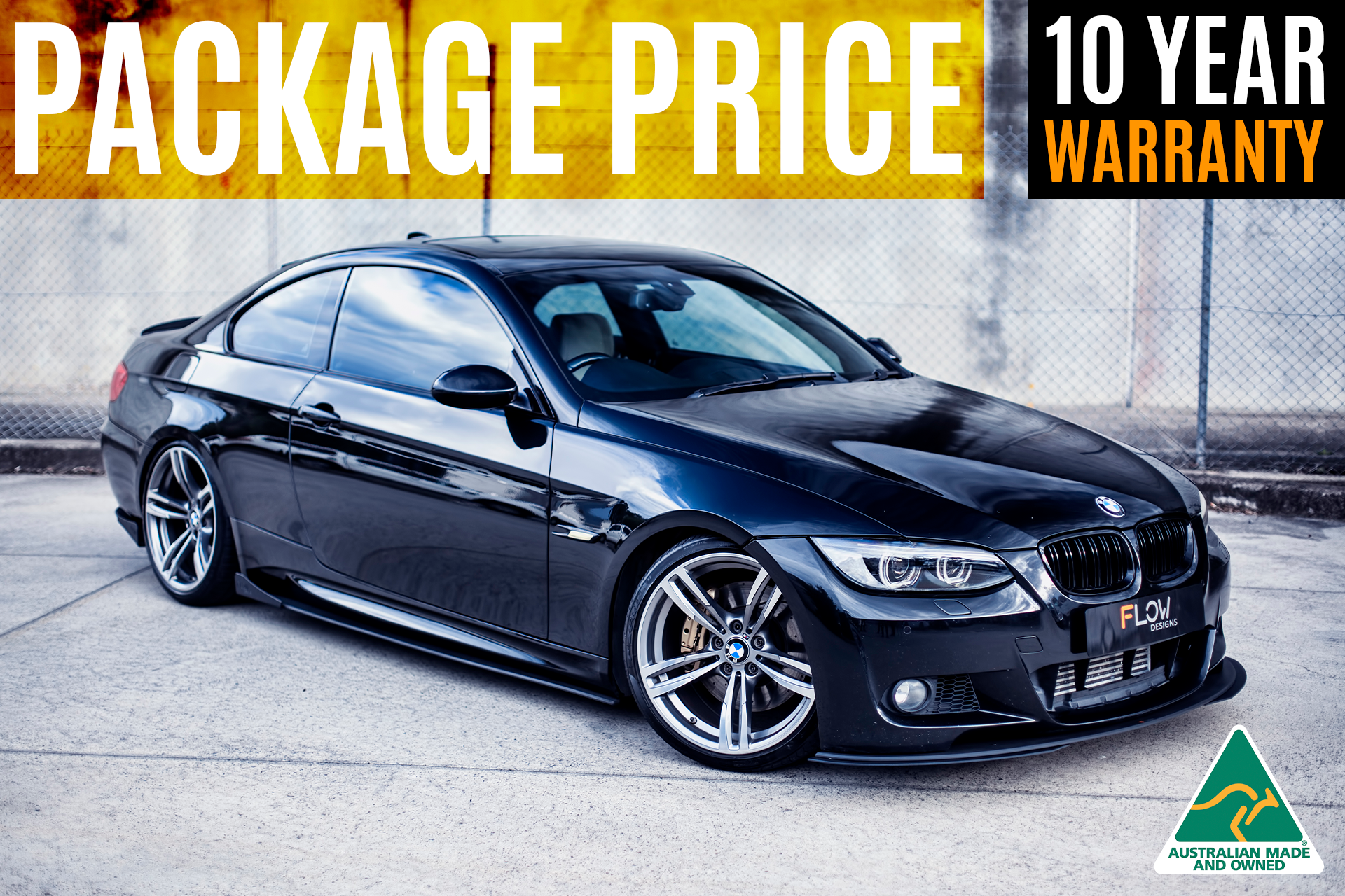 Flow Designs E92 M Pre LCI Sport Full Lip Splitter Set - iilumolab