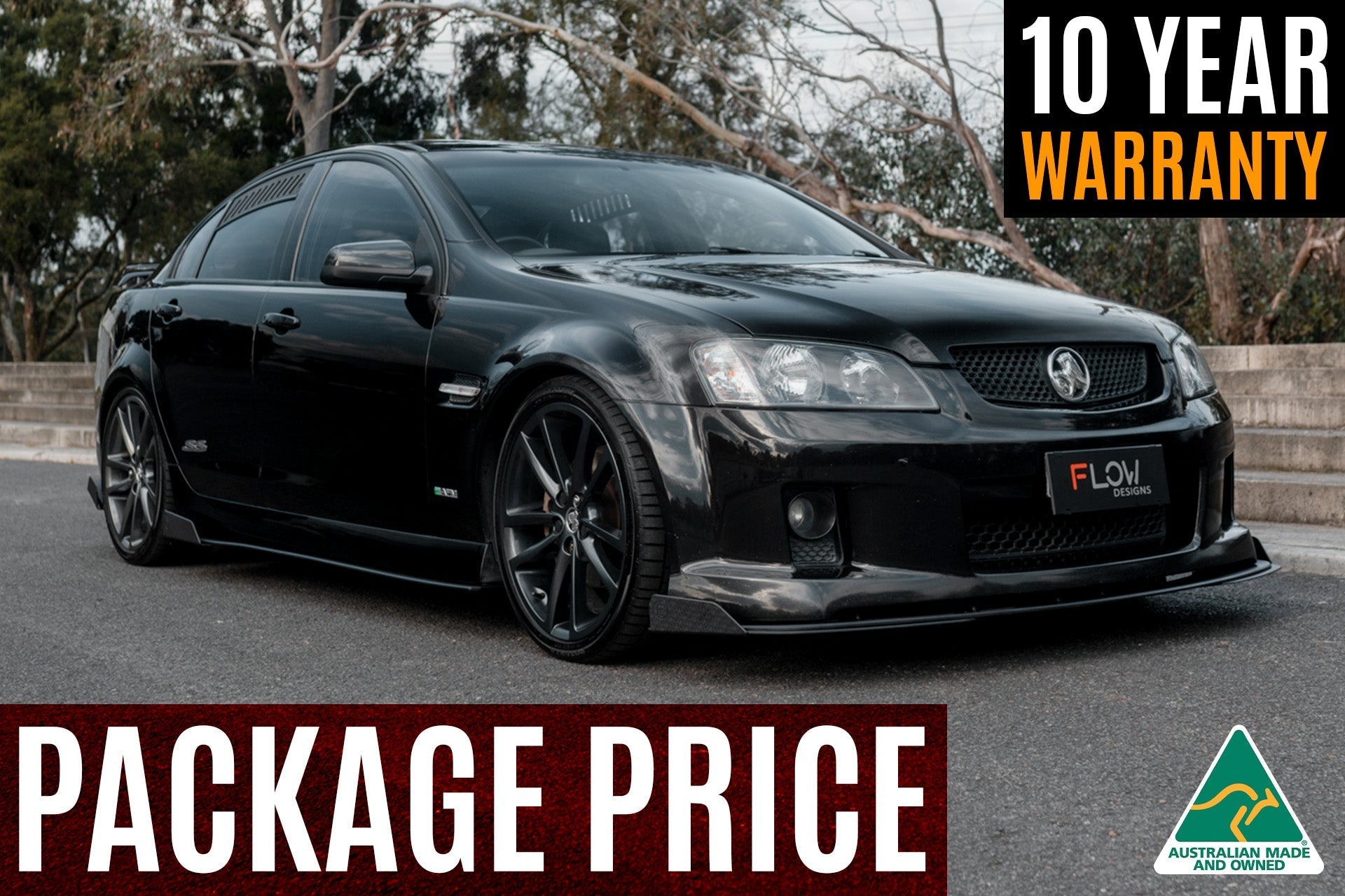 Flow Designs VE Commodore S1 Sedan Full Lip Splitter Set - iilumolab