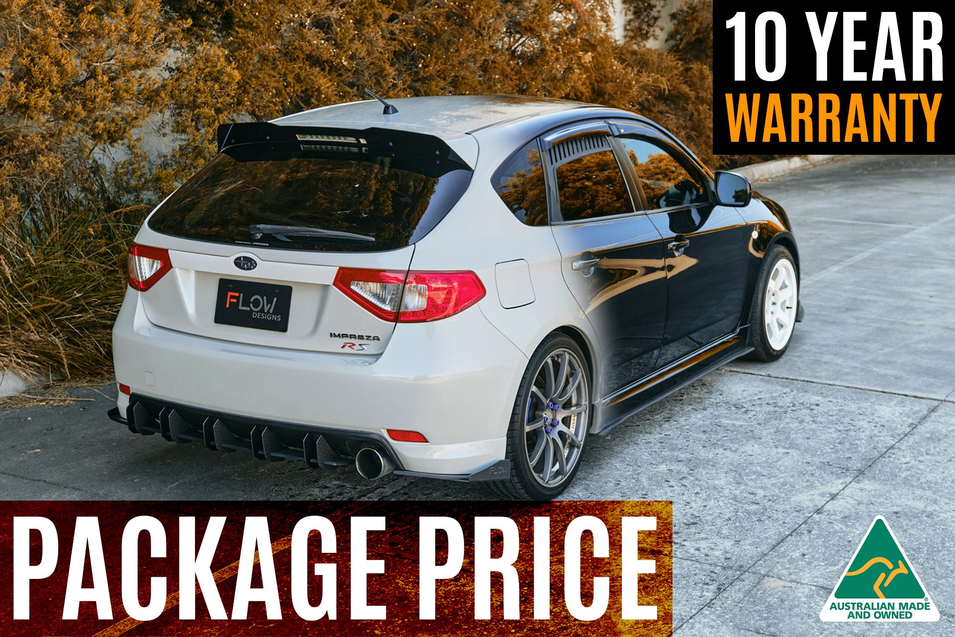 Flow Designs Impreza WRX/RS G3 Hatch PFL Full Lip Splitter Set - iilumolab