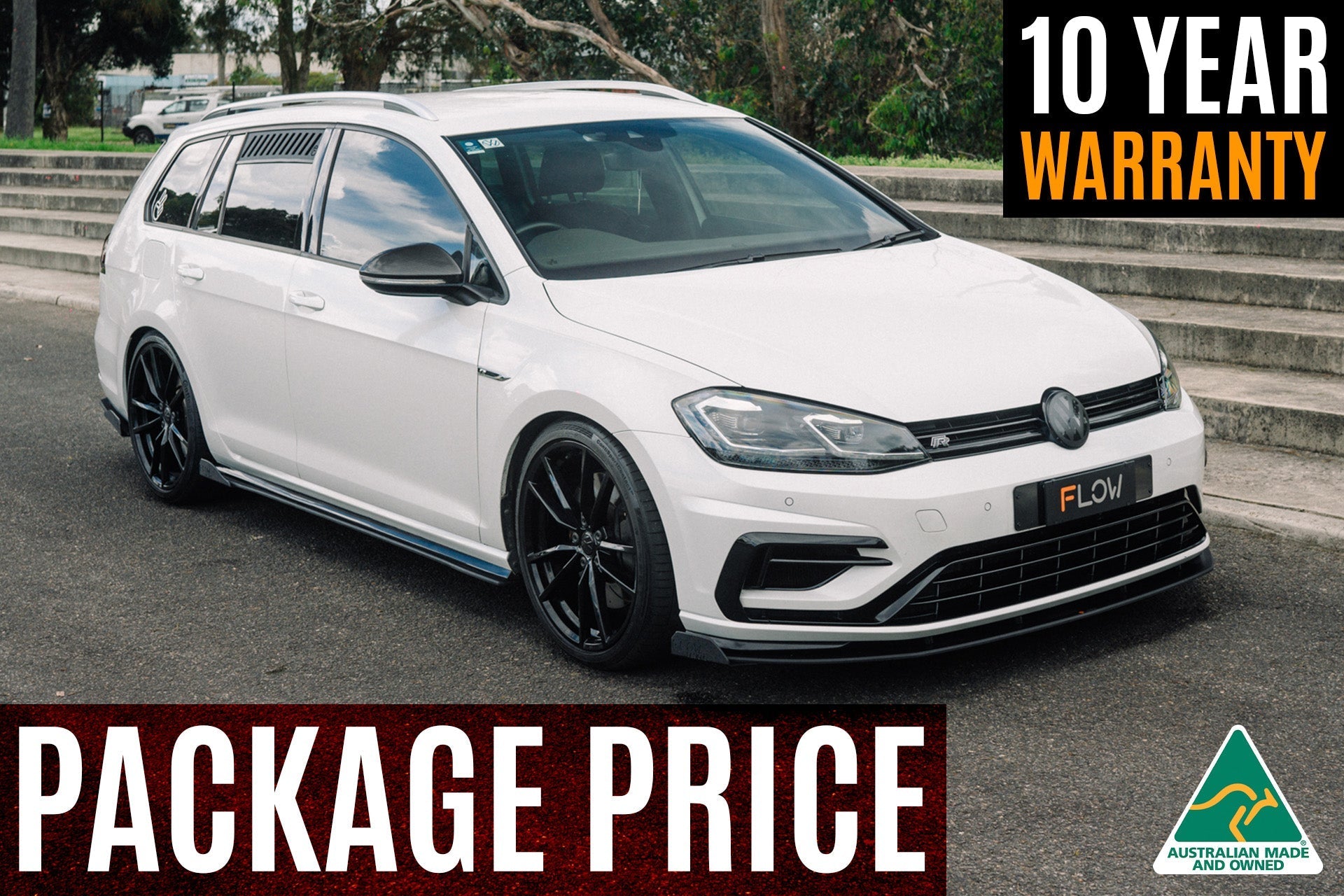 Flow Designs MK7.5 Golf R Wagon Full Lip Splitter Set - iilumolab