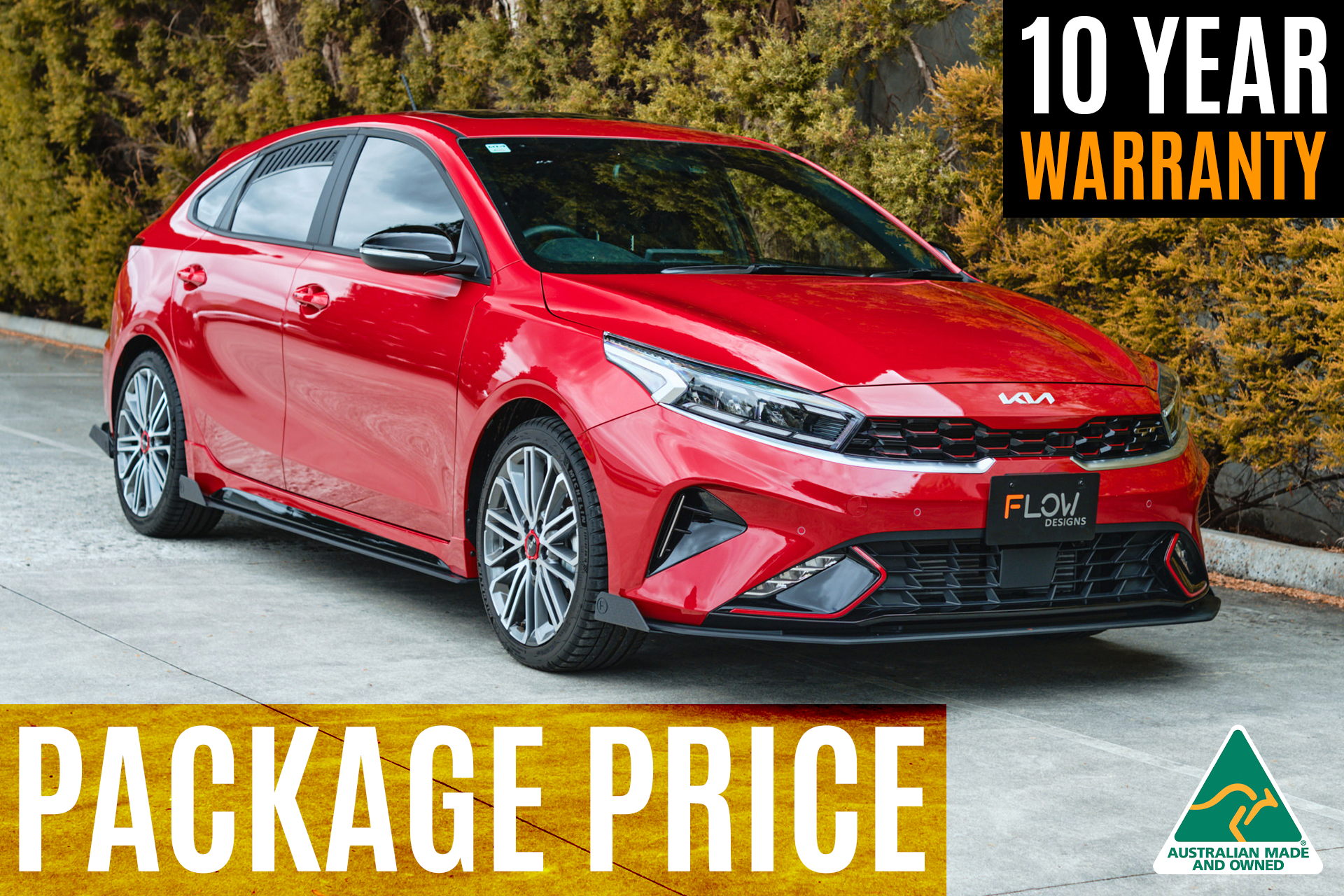 Flow Designs Cerato GT Hatch Facelift Full Lip Splitter Set - iilumolab