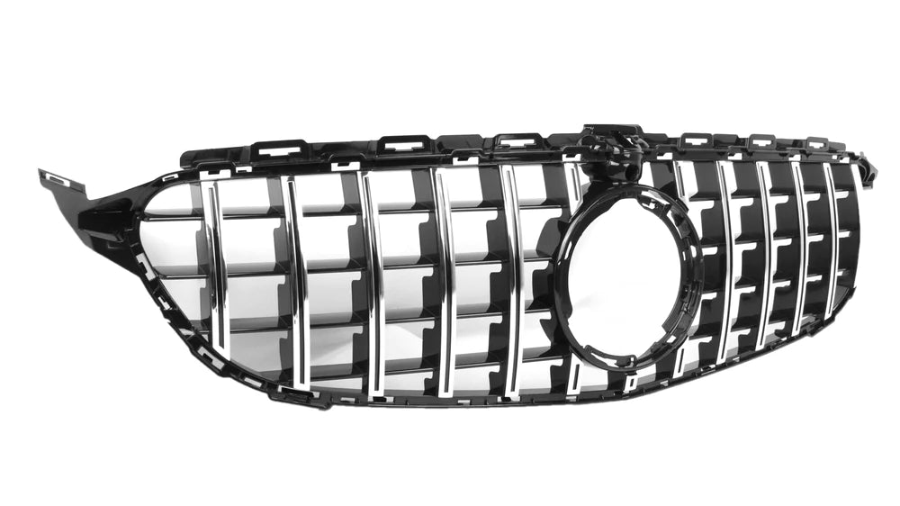 AMG Panamericana Style Grille for Mercedes C Class (AMG Line) C205/W205 19-22 - Silver