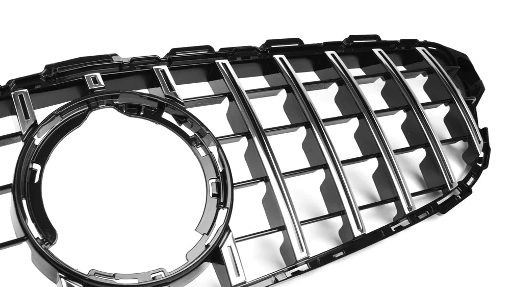 AMG Panamericana Style Grille for Mercedes C Class (AMG Line) C205/W205 19-22 - Silver