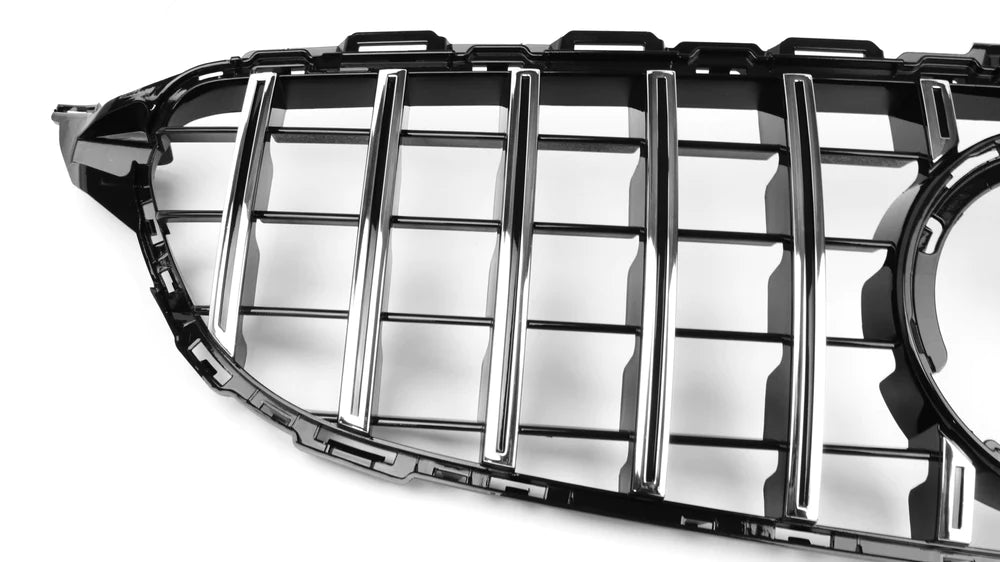 AMG Panamericana Style Grille for Mercedes C Class (AMG Line) C205/W205 19-22 - Silver