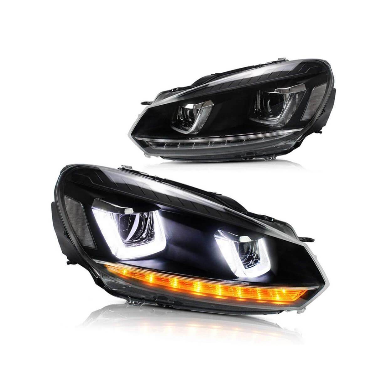 2008-2013 VW GOLF MK7R STYLE SEQUENTIAL LED HEADLIGHTS (MK6)