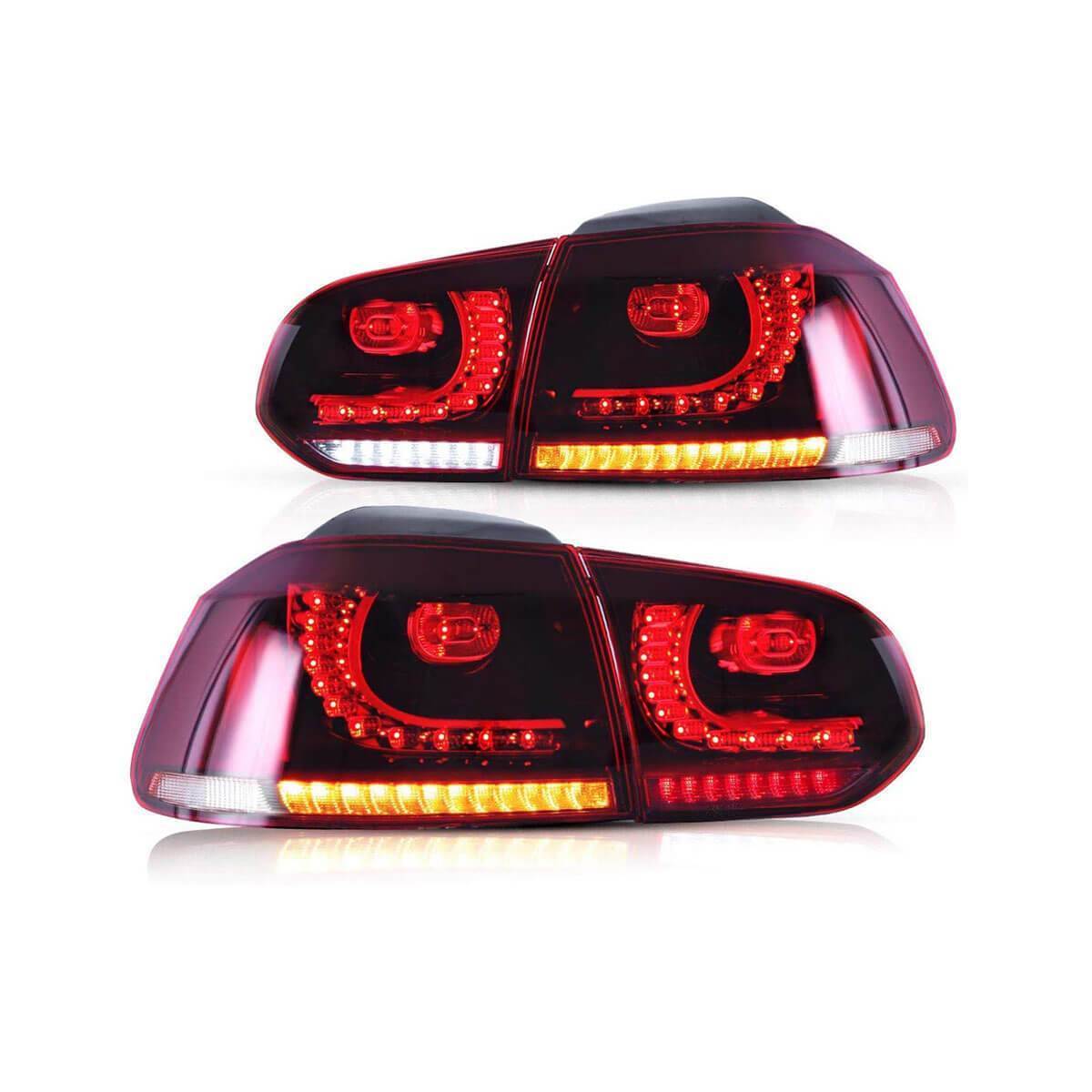 2008-2013 VW GOLF MK6R STYLE SEQUENTIAL LED TAIL LIGHTS - iilumo