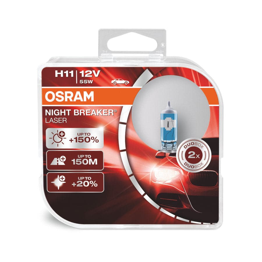 OSRAM NIGHT BREAKER LASER +150% HALOGEN : H11 - iilumo