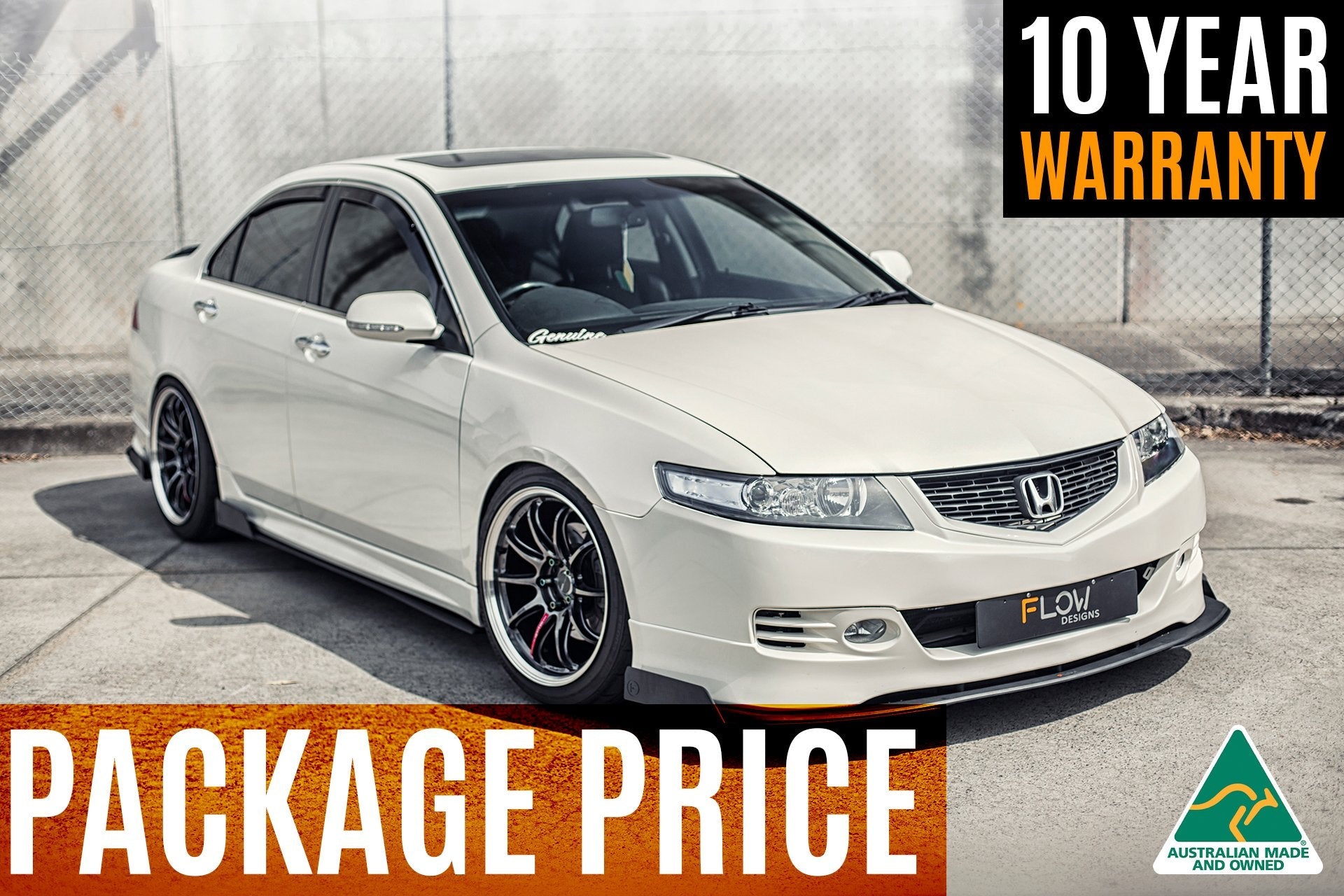 Flow Designs Honda Accord Euro FACELIFT CL7/CL9 Full Lip Splitter Set - iilumolab