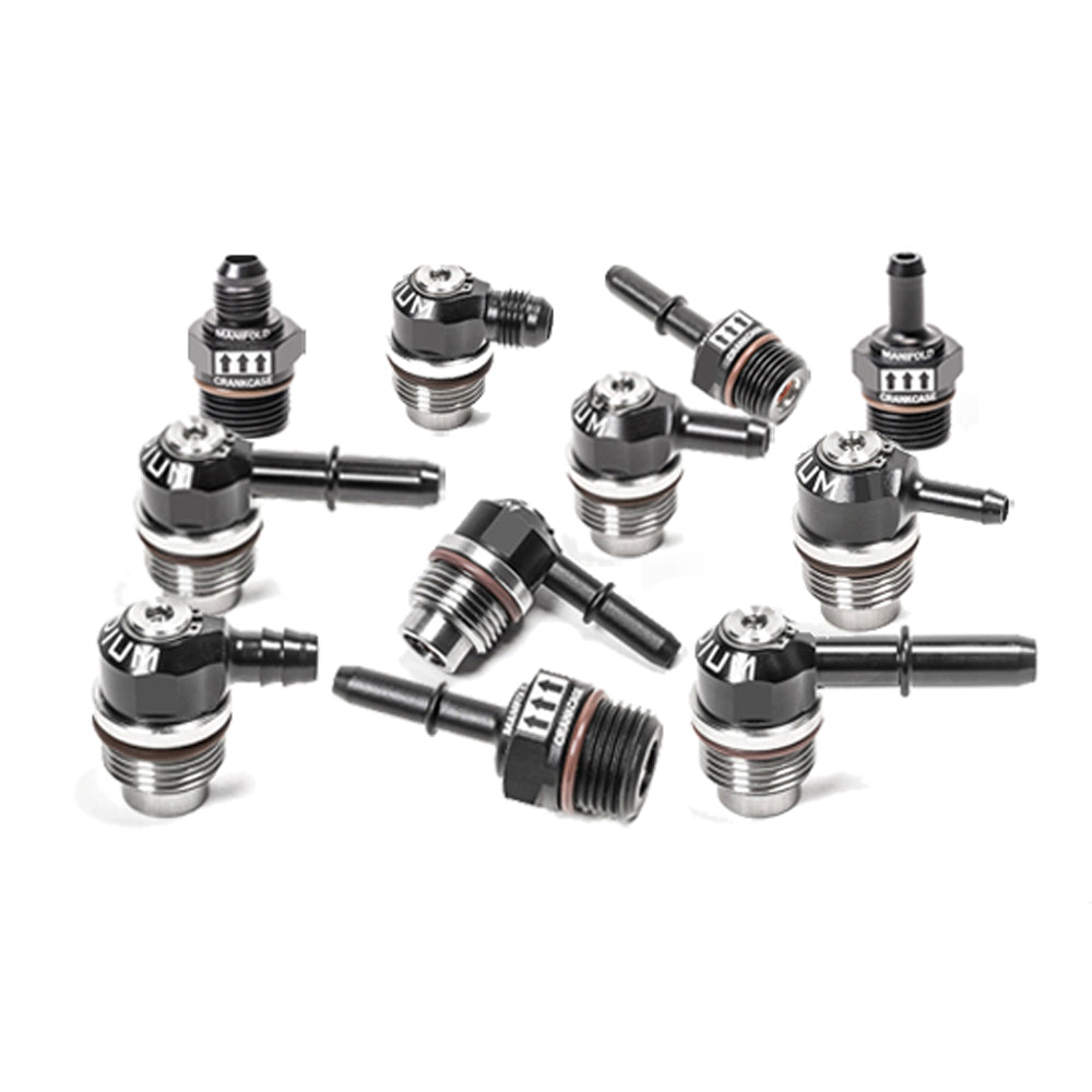 Radium Engineering 20-1000-1010S-PCV Swivel Banjo PCV Valve, 10AN ORB to 10mm SAE Quick Connect Male
