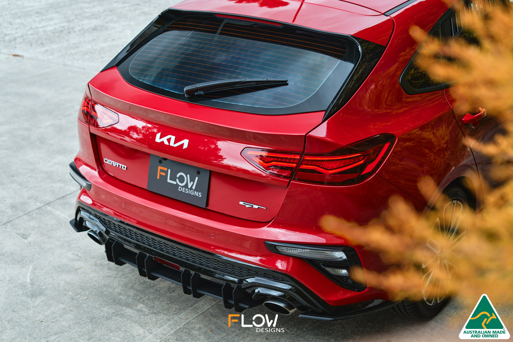 Flow Designs Cerato GT Hatch Facelift Flow-Lock Rear Diffuser - iilumolab