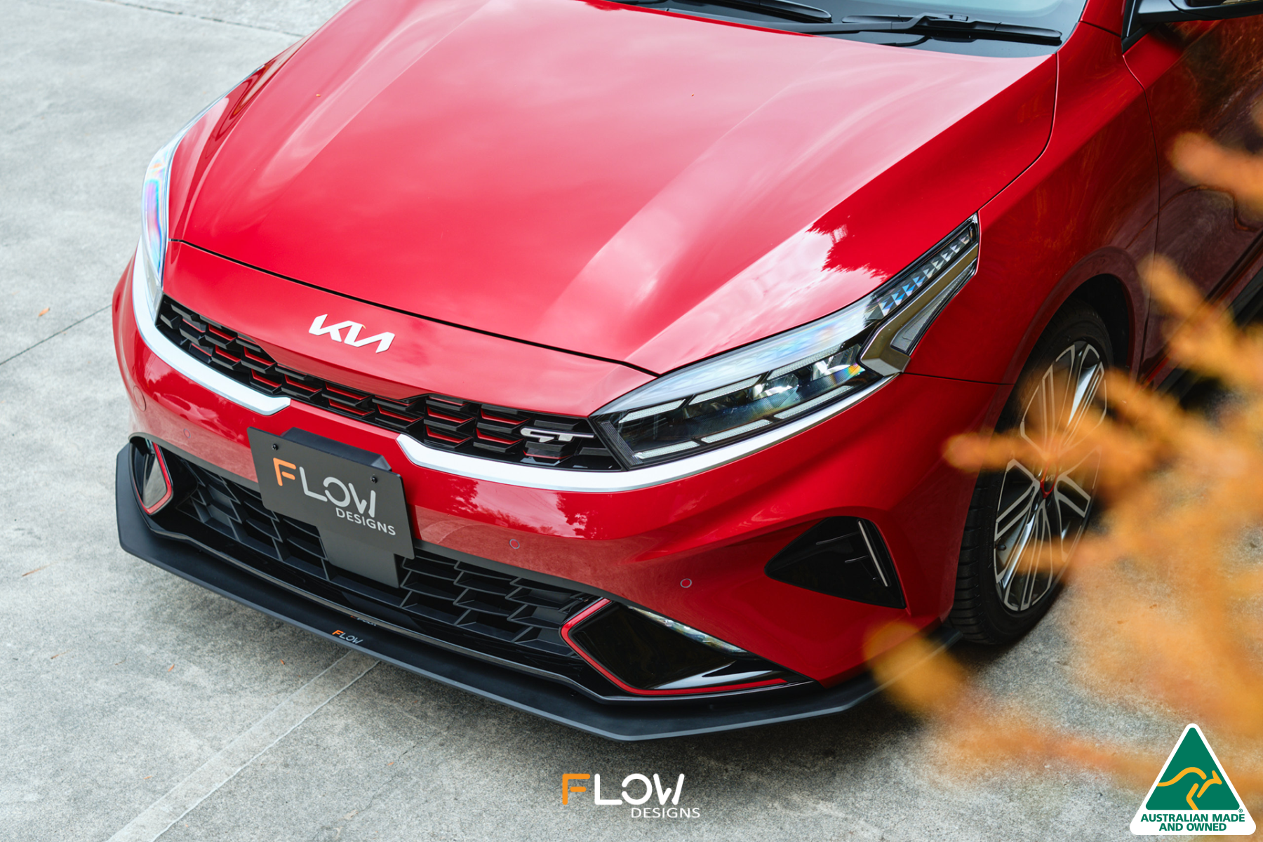Flow Designs Cerato GT Facelift Front Lip Splitter & Mounting Brace - iilumolab