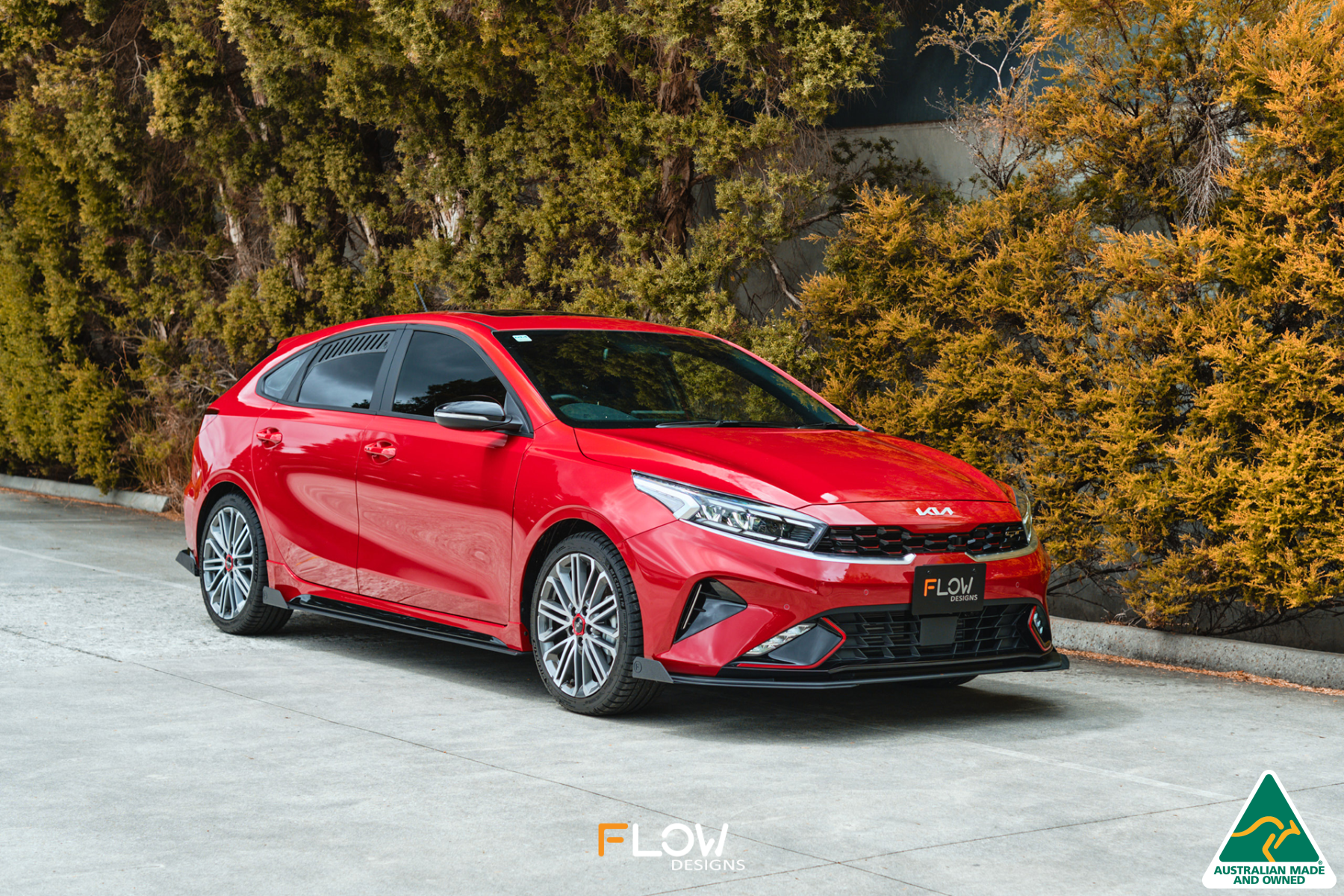 Flow Designs Cerato GT Facelift Front Lip Splitter & Mounting Brace - iilumolab
