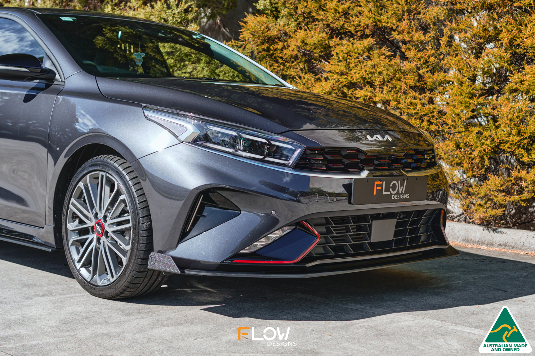 Flow Designs Cerato GT FL Front Lip Splitter & Mounting Brace - iilumolab