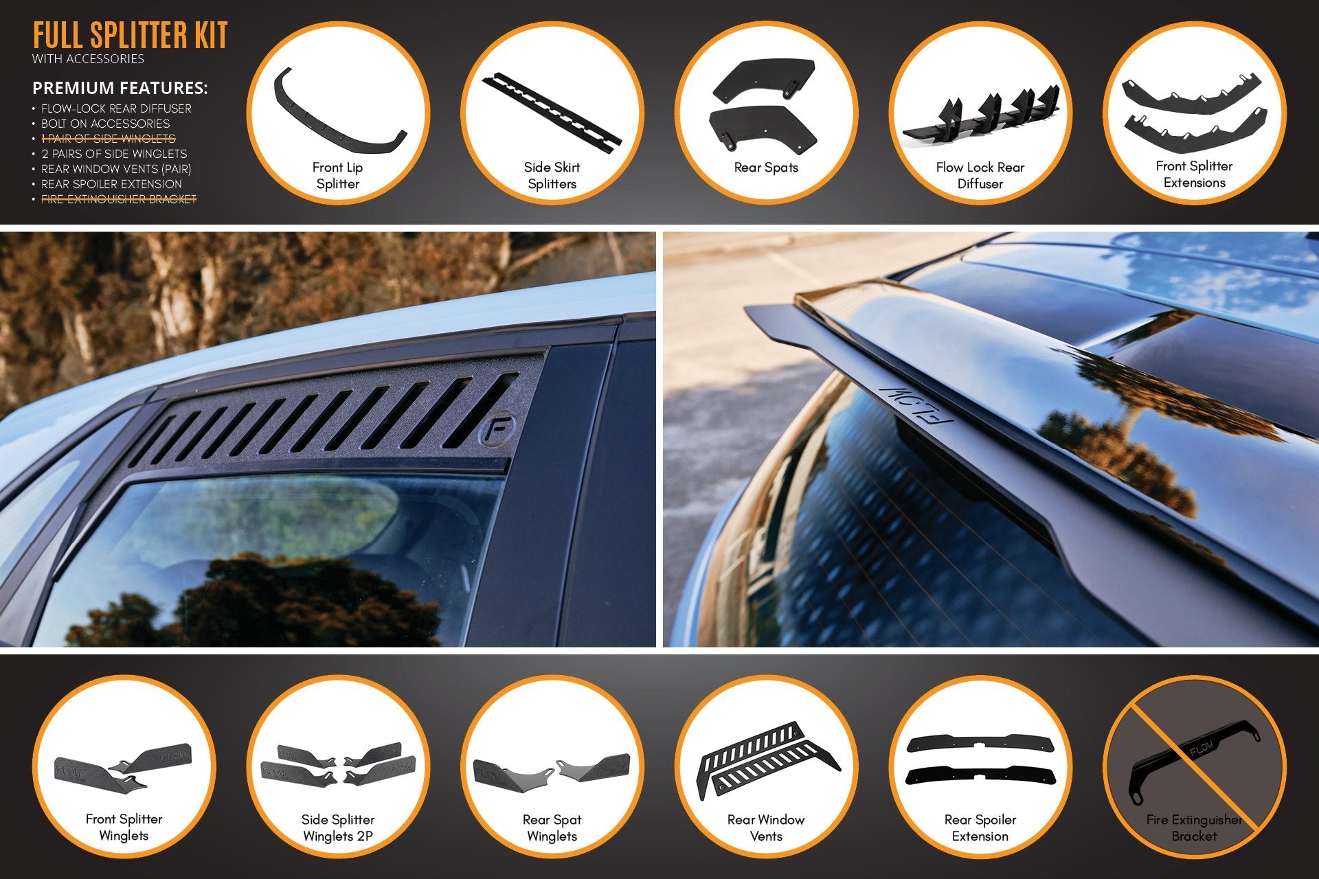 Flow Designs i30N Hatch PD FL 2021 Full Lip Splitter Set - iilumolab