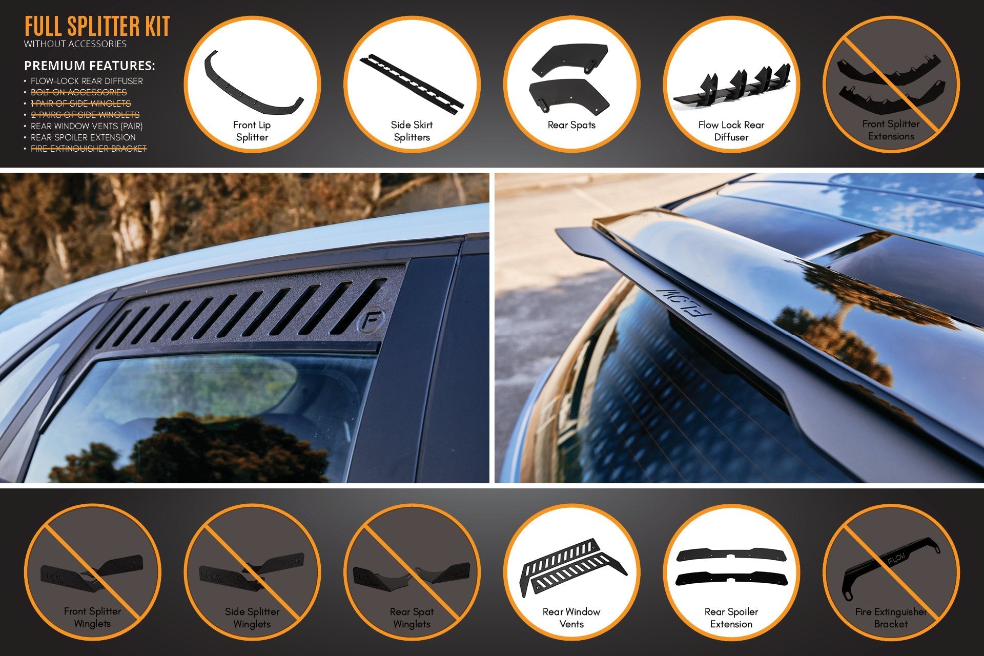 Flow Designs i30N Hatch PD FL 2021 Full Lip Splitter Set - iilumolab