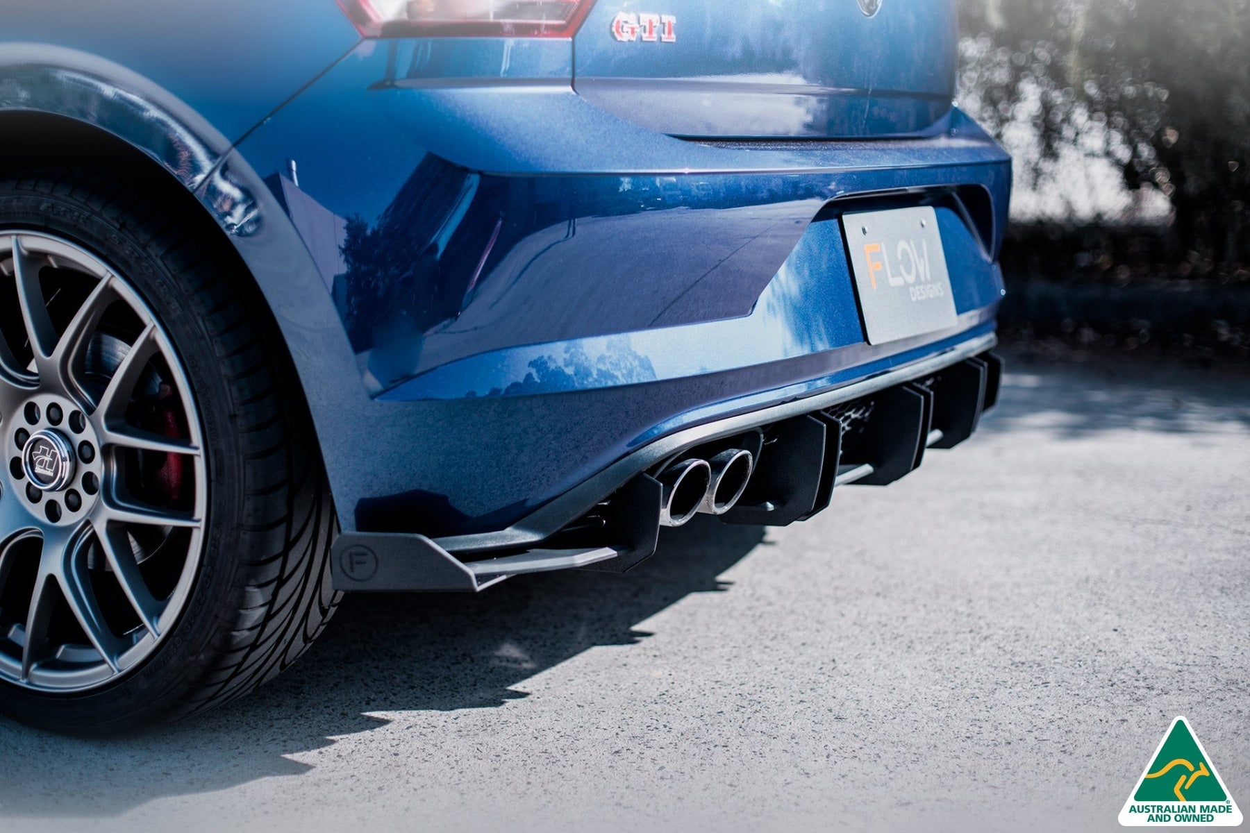 Flow Designs DISCONTINUED SANDED MATTE FINISH - AW Polo GTI Flow-Lock Rear Diffuser - iilumolab