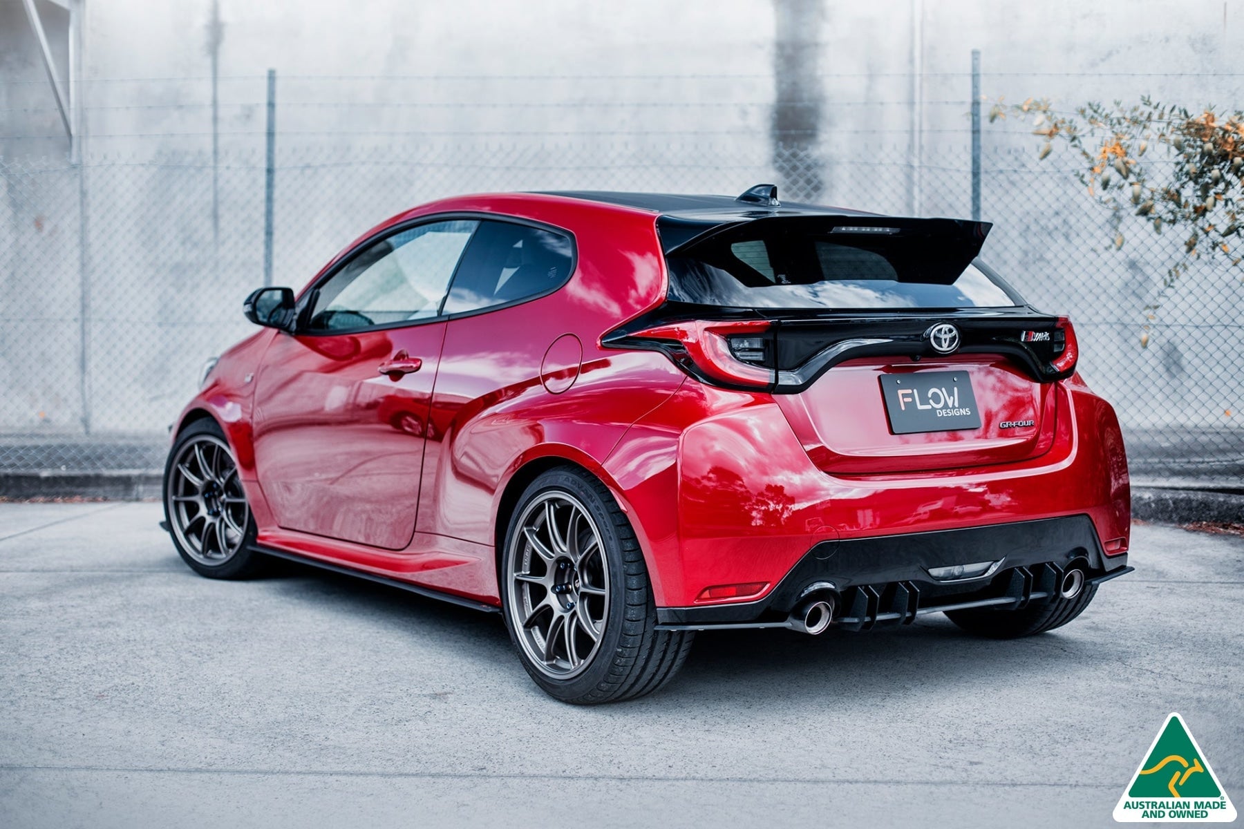 Flow Designs Yaris GR Gen1 Rear Spoiler Extensions - iilumolab