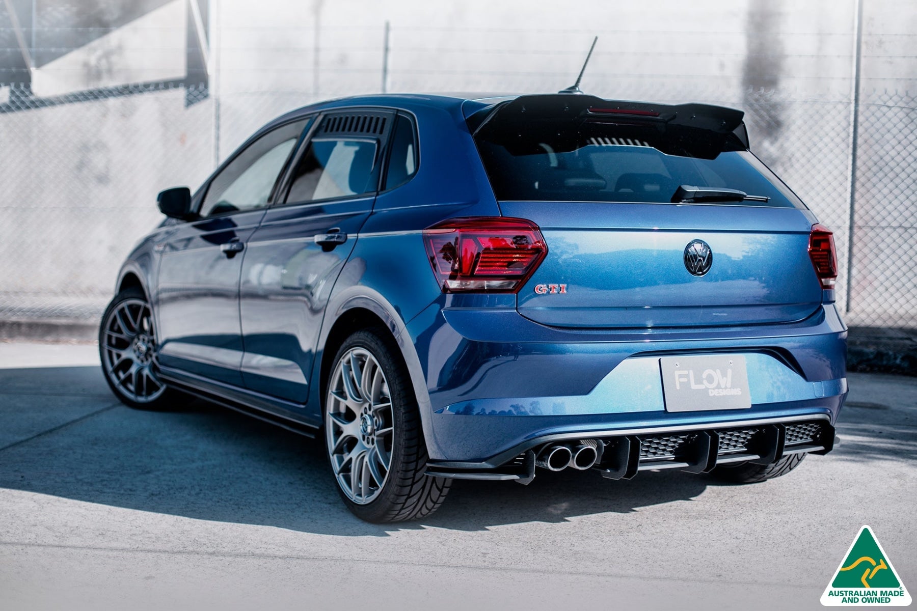 Flow Designs DISCONTINUED SANDED MATTE FINISH - AW Polo GTI Flow-Lock Rear Diffuser - iilumolab