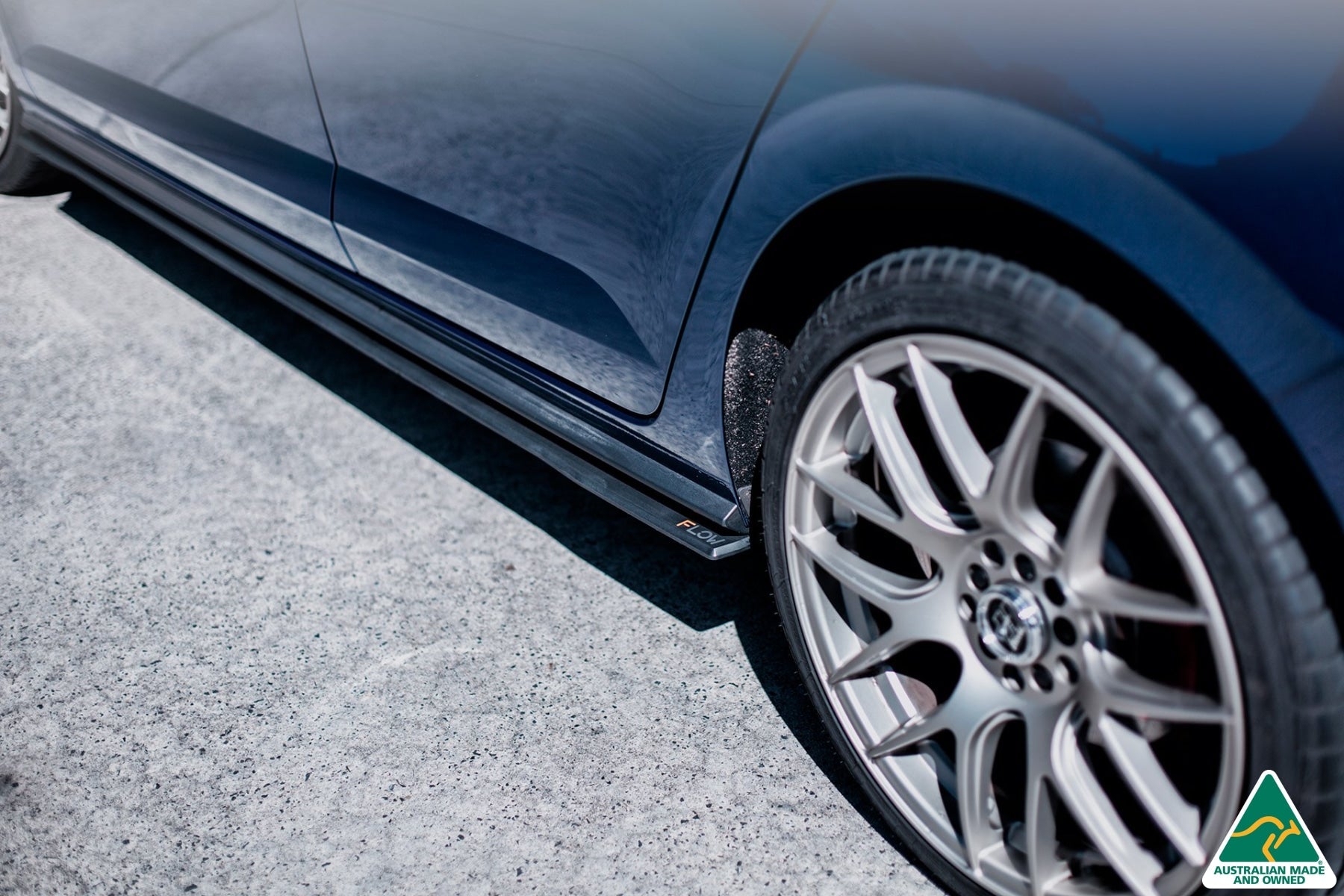 Flow Designs DEMO STOCK - AW Polo GTI Side Skirt Splitters (Pair) - TEXTURED MATTE BLACK - iilumolab