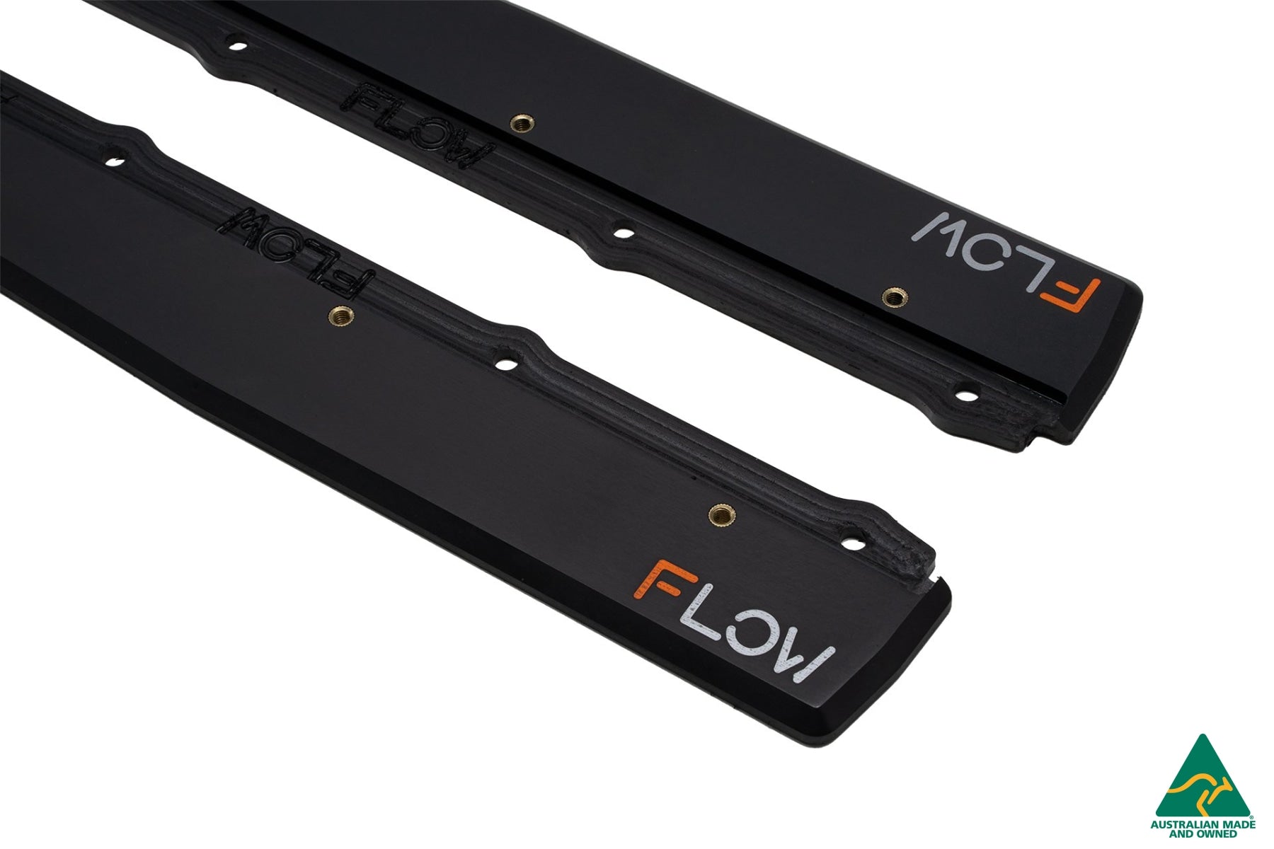 Flow Designs DEMO STOCK - AW Polo GTI Side Skirt Splitters (Pair) - TEXTURED MATTE BLACK - iilumolab