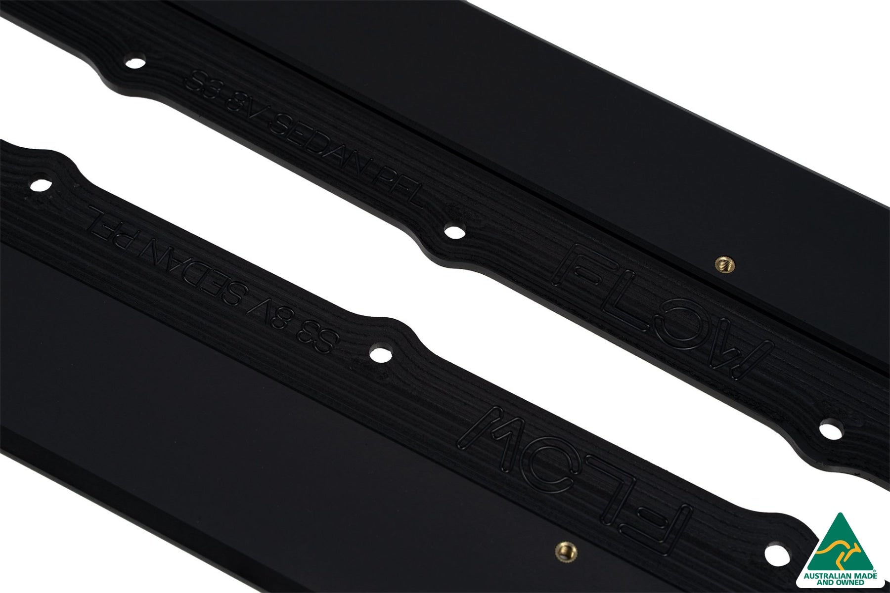 Flow Designs DISCONTINUED SANDED MATTE FINISH - S3 8V Sedan PFL/FL, RS3 8V Sedan FL Side Skirt Splitters V3 (Pair) - iilumolab