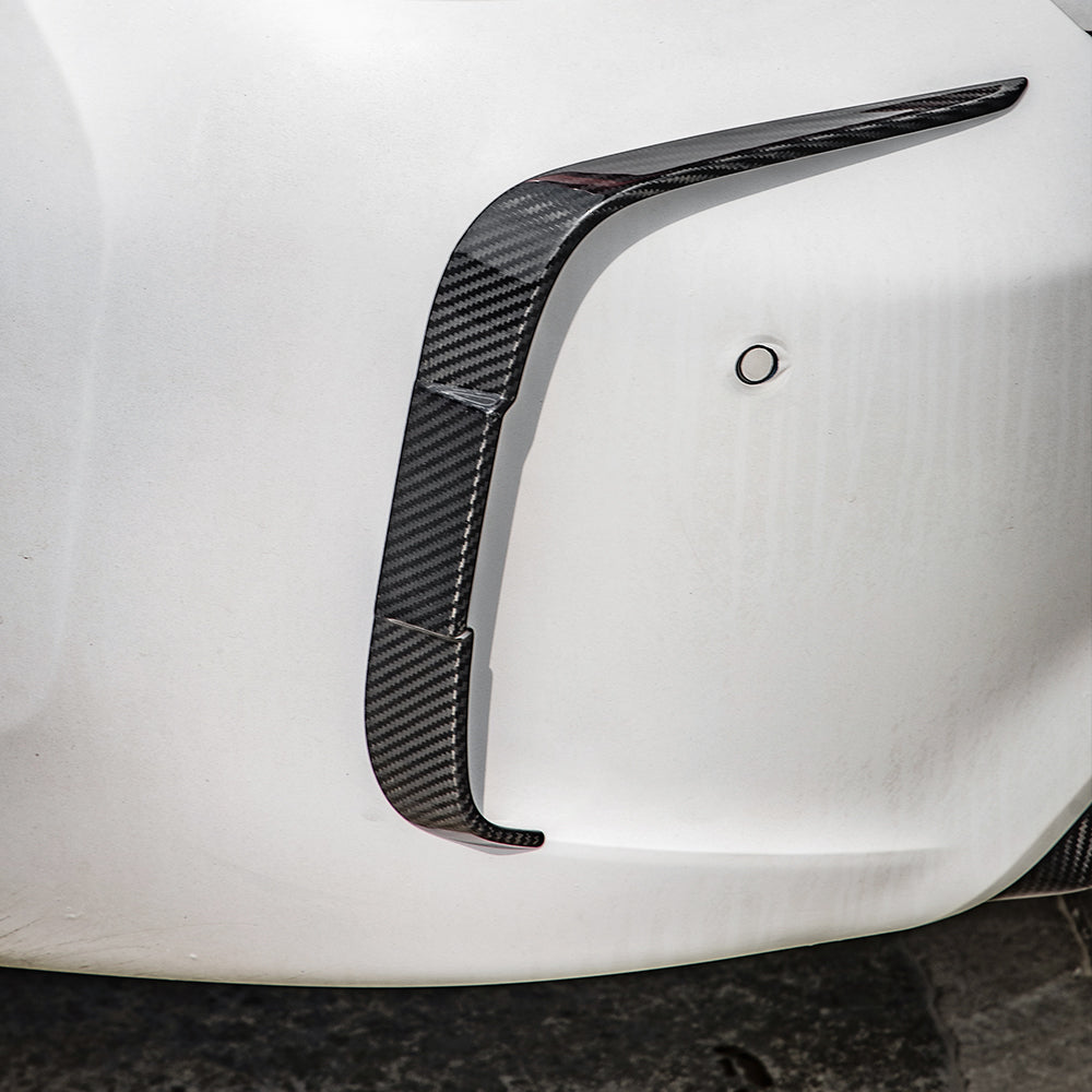 Sooqoo Pre Pregged Dry Carbon Fiber Rear Side Vent Trim for BMW M2 F87 - iilumolab