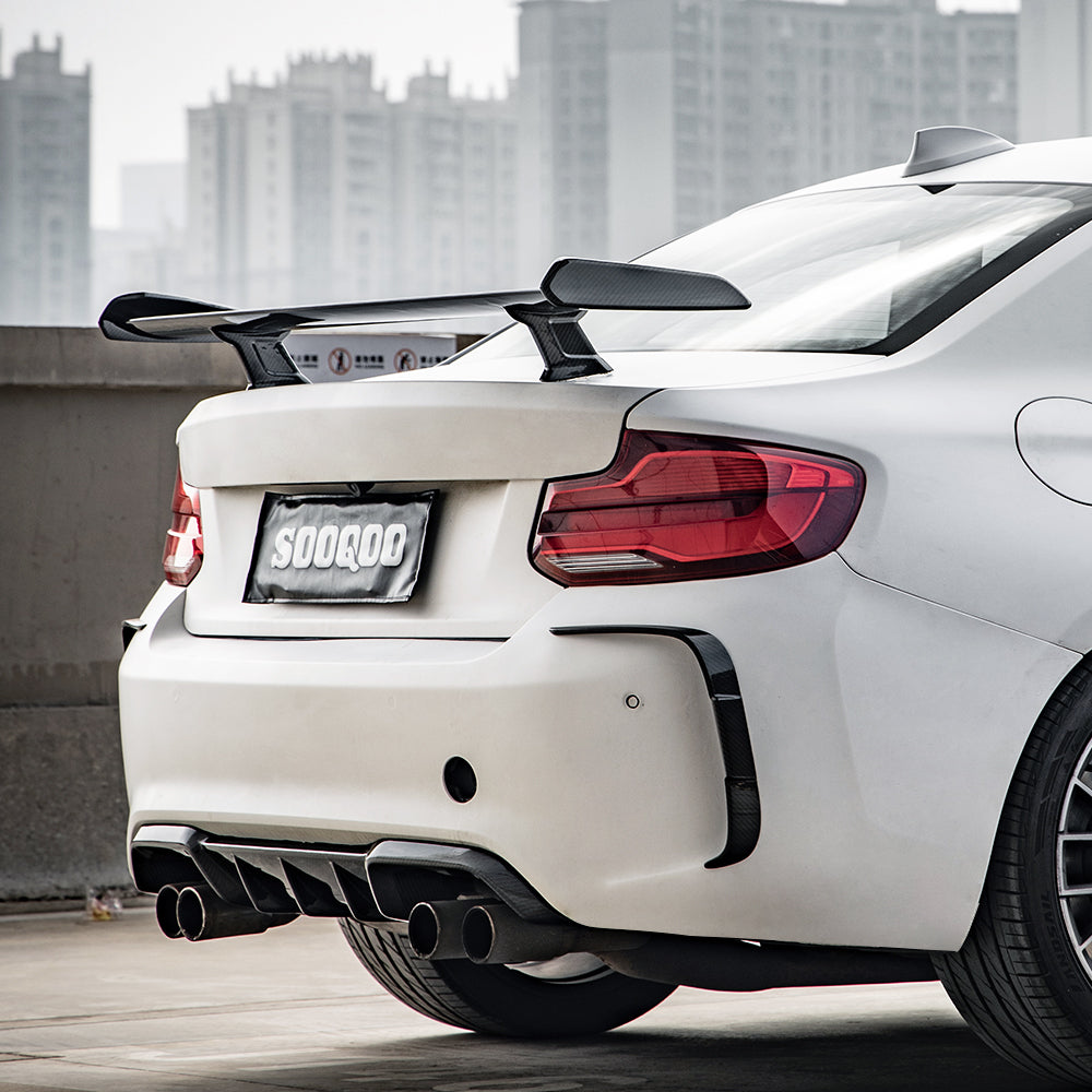 Sooqoo Pre Pregged Dry Carbon Fiber Rear Side Vent Trim for BMW M2 F87 - iilumolab