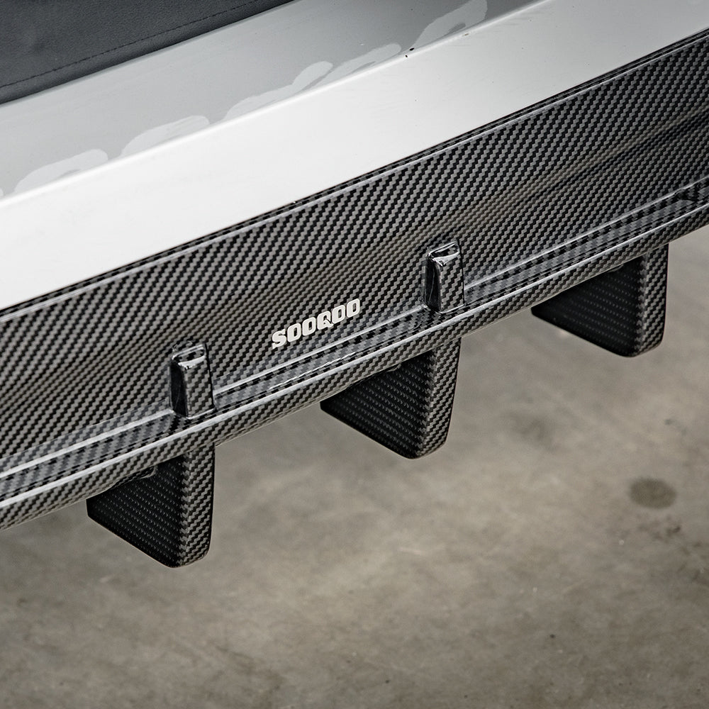 Sooqoo Pre Pregged Dry Carbon Fiber Rear Diffuser for BMW 8 Series G14 G15 - iilumolab