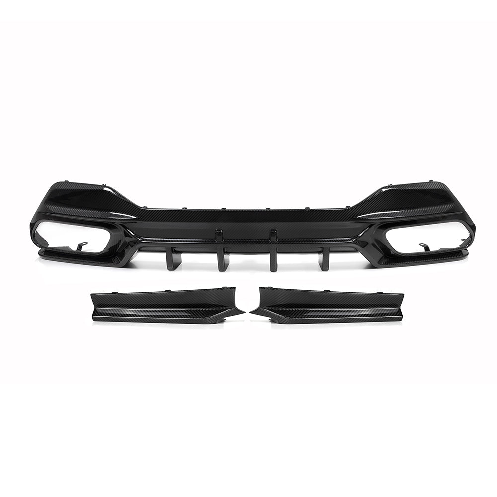 Sooqoo Pre Pregged Dry Carbon Fiber Rear Diffuser for BMW 8 Series G14 G15 - iilumolab