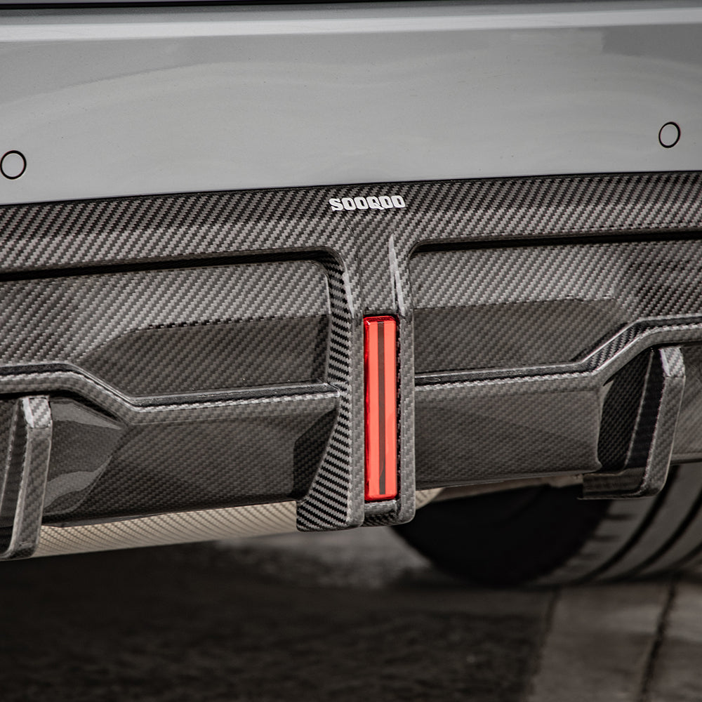 Sooqoo Pre Pregged Dry Carbon Fiber Rear Diffuser for BMW 2 Series G42 2022+