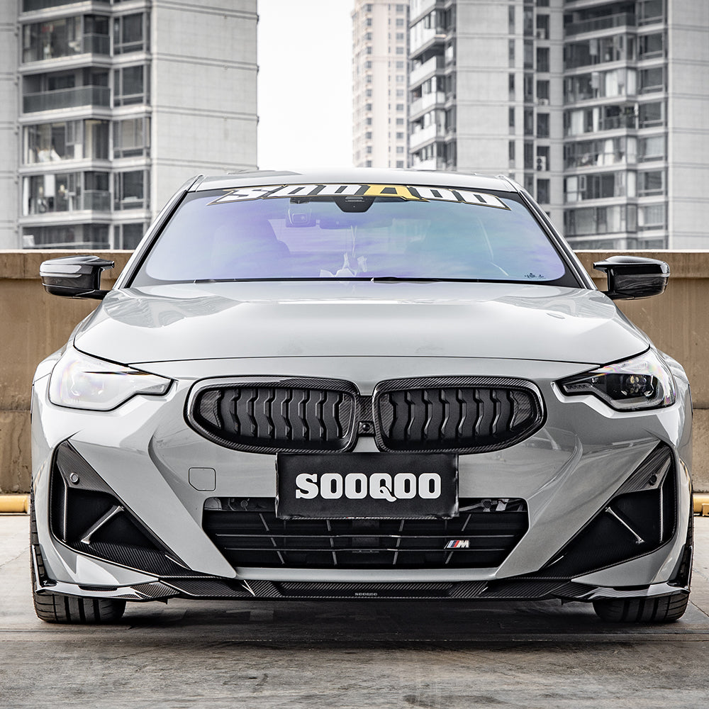 Sooqoo Pre Pregged Dry Carbon Fiber Front Lip for BMW 2 Series G42 2022+