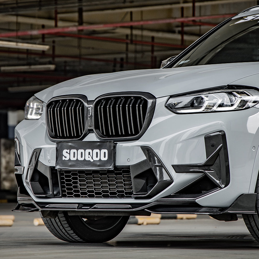 Sooqoo Pre Pregged Dry Carbon Fiber Front Ducts for BMW X3M F97 LCI 2022+