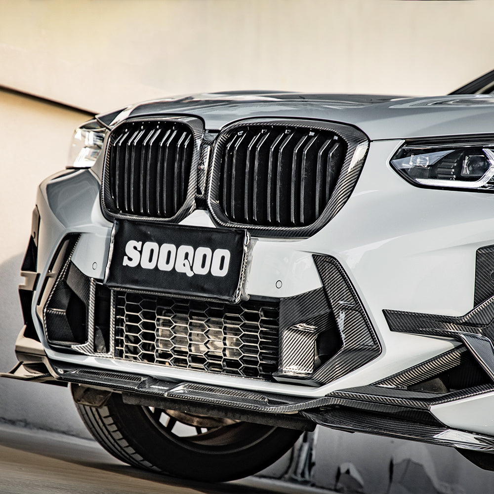 Sooqoo Pre Pregged Dry Carbon Fiber Front Ducts for BMW X3M F97 LCI 2022+