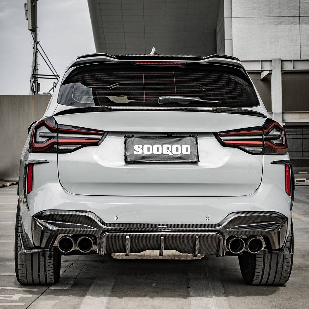 Sooqoo Pre Pregged Dry Carbon Rear Canards for BMW X3M F97 LCI 2022+ - iilumolab