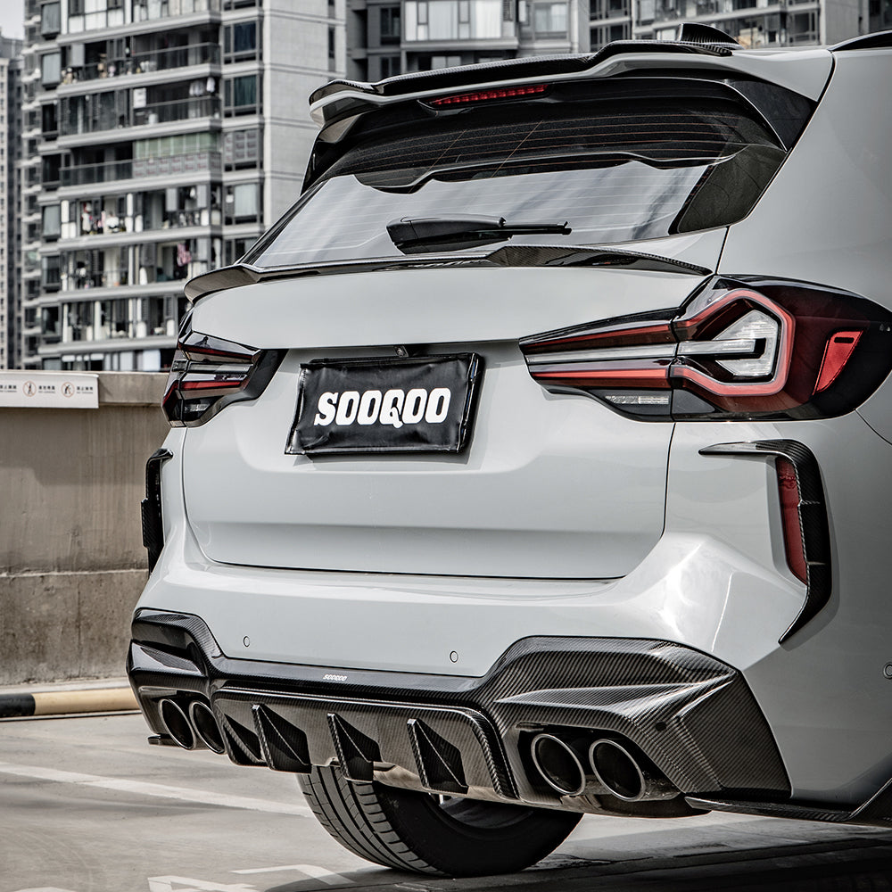 Sooqoo Pre Pregged Dry Carbon Rear Canards for BMW X3M F97 LCI 2022+ - iilumolab