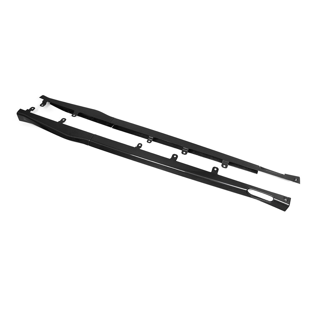 Sooqoo Pre Pregged Dry Carbon Fiber Side Skirts Type A for BMW X3/X4/iX3/X3M/X4M G01 G02 G08 F97 F98 Pre-LCI & LCI 2017+