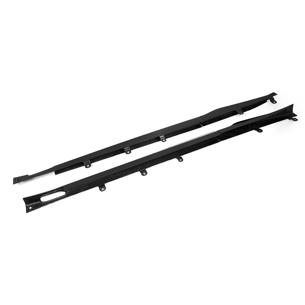 Sooqoo Pre Pregged Dry Carbon Fiber Side Skirts Type A for BMW X3/X4/iX3/X3M/X4M G01 G02 G08 F97 F98 Pre-LCI & LCI 2017+