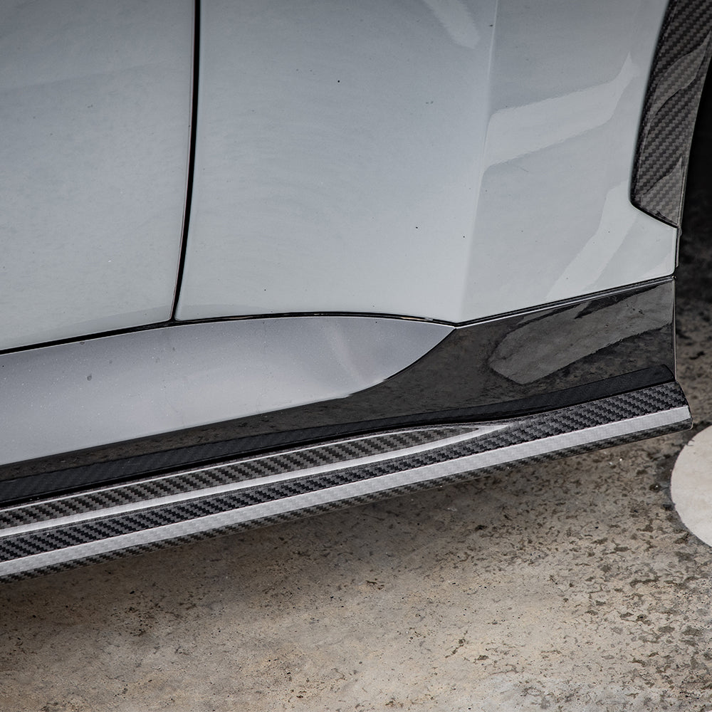 Sooqoo Pre Pregged Dry Carbon Fiber Side Skirts for BMW 2 Series G42 2022+