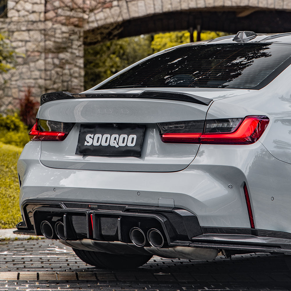 Sooqoo Pre Pregged Dry Carbon Diffuser for BMW M3 G80 G81 / M4 G82 G83 2020+