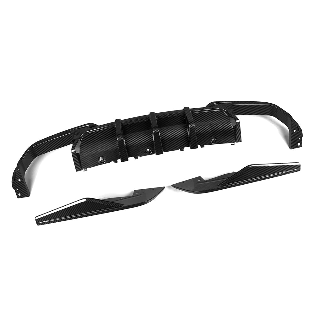 Sooqoo Pre Pregged Dry Carbon Fiber Rear Diffuser for BMW M8 F91 F92 - iilumolab