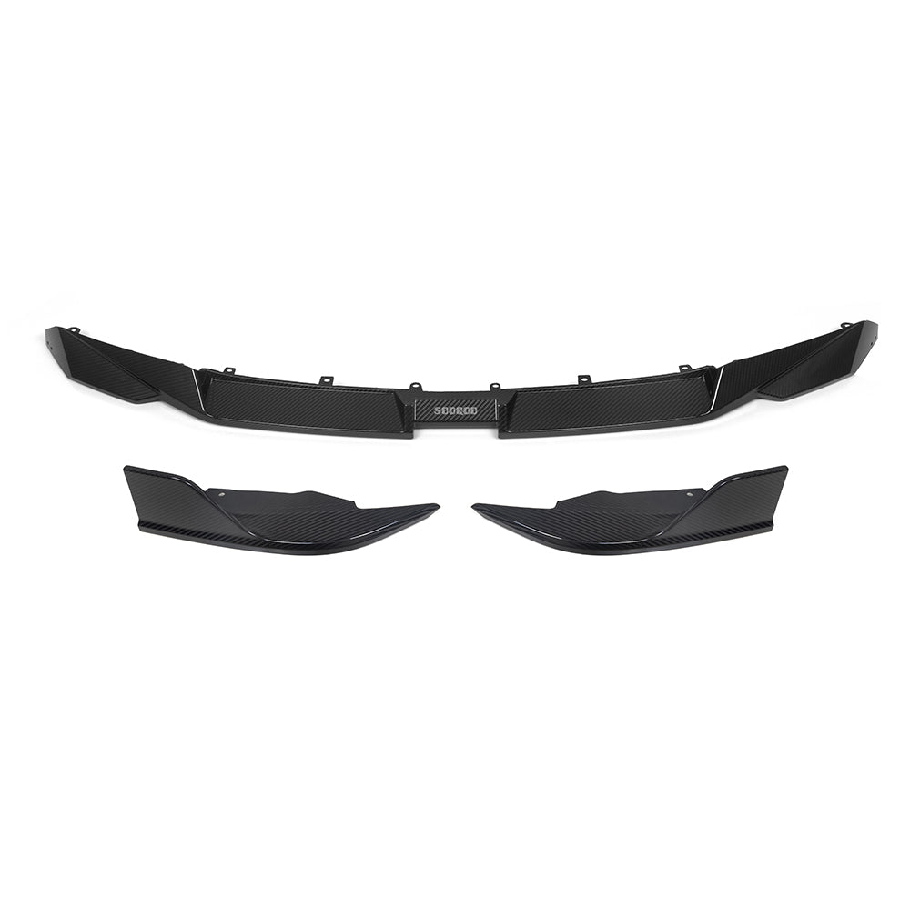 Sooqoo Pre Pregged Dry Carbon Fiber Front Lip for BMW M8 F91 F92 F93