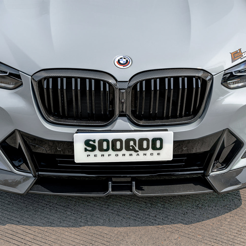 Sooqoo Pre Pregged Dry Carbon Fiber Front Lip Type B for BMW X3 G01 LCI / X4 G02 LCI 2022+