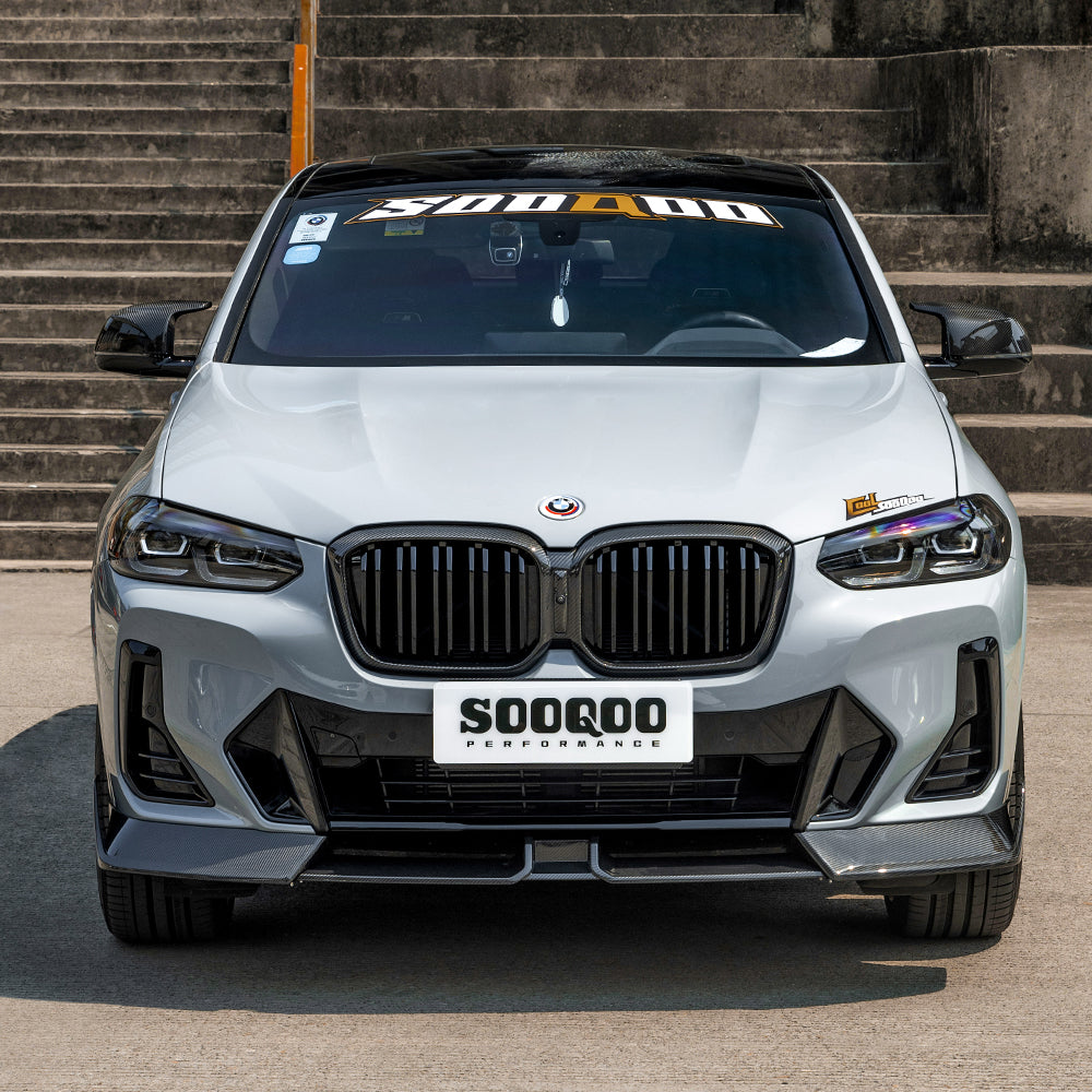 Sooqoo Pre Pregged Dry Carbon Fiber Front Lip Type B for BMW X3 G01 LCI / X4 G02 LCI 2022+