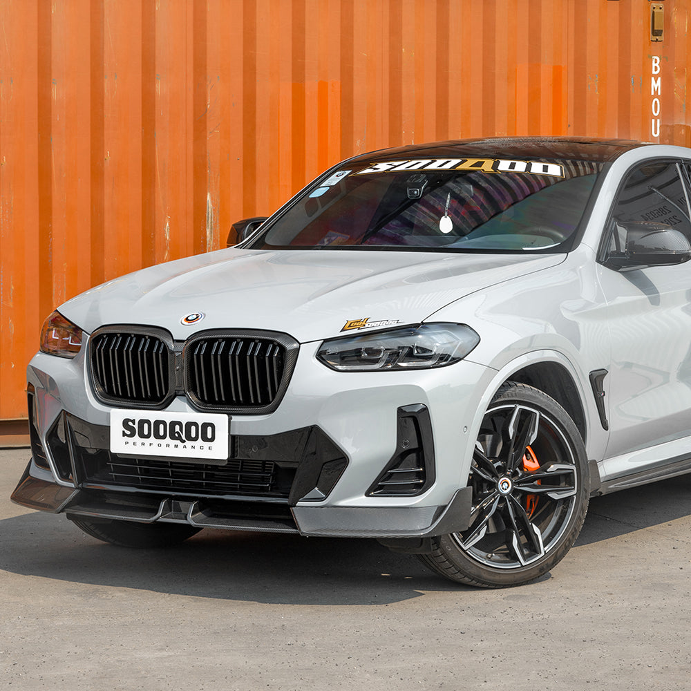 Sooqoo Pre Pregged Dry Carbon Fiber Front Lip Type B for BMW X3 G01 LCI / X4 G02 LCI 2022+