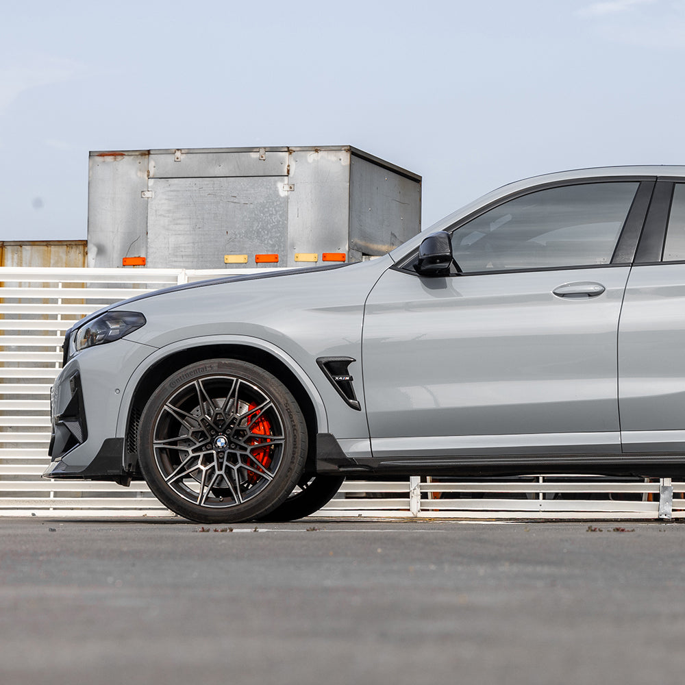 Sooqoo Pre Pregged Dry Carbon Fiber Side Skirts Type B for BMW X3/X4/iX3/X3M/X4M G01 G02 G08 F97 F98 Pre-LCI & LCI 2019+