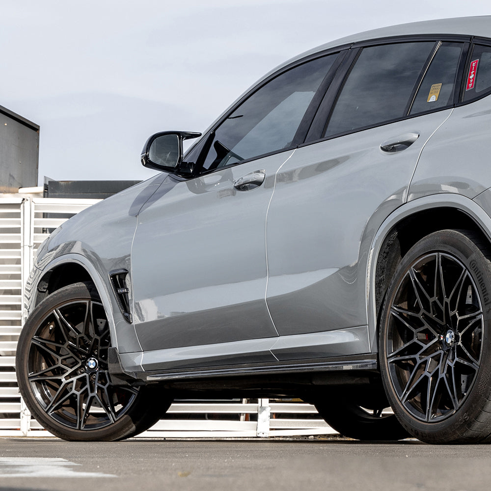 Sooqoo Pre Pregged Dry Carbon Fiber Side Skirts Type B for BMW X3/X4/iX3/X3M/X4M G01 G02 G08 F97 F98 Pre-LCI & LCI 2019+