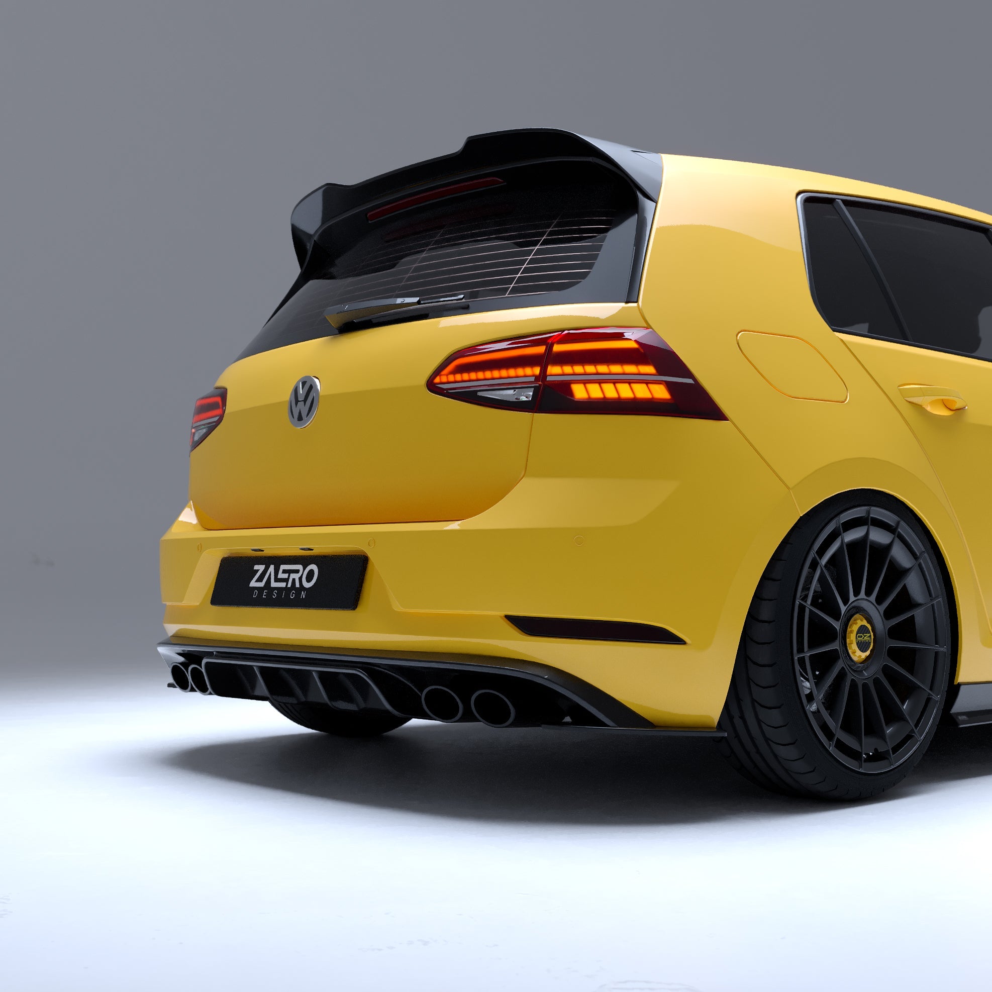 Zaero Designs EVO-1 Rear Diffuser for Volkswagen Golf MK7.5R 2018-2021 - iilumolab