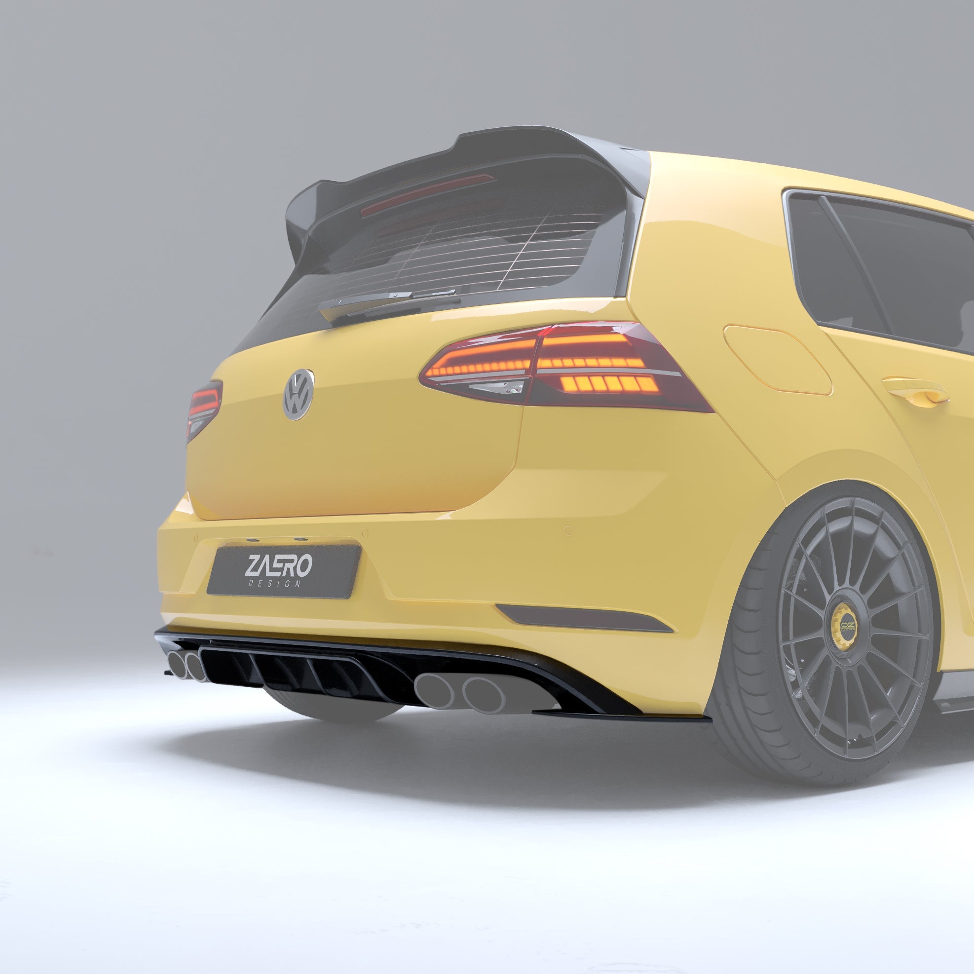 Zaero Designs EVO-1 Rear Diffuser for Volkswagen Golf MK7.5R 2018-2021 - iilumolab